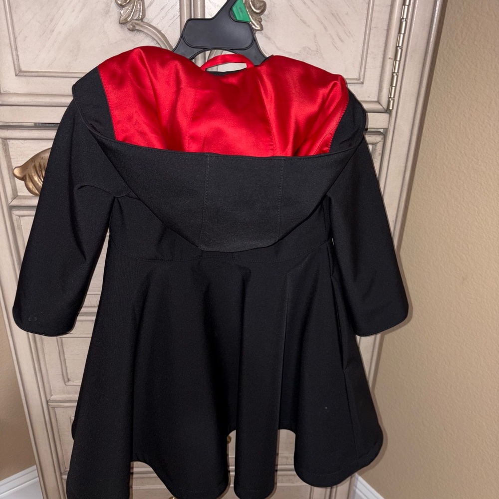 Toddler Black and Red Rain Coat - Picture 3 of 4